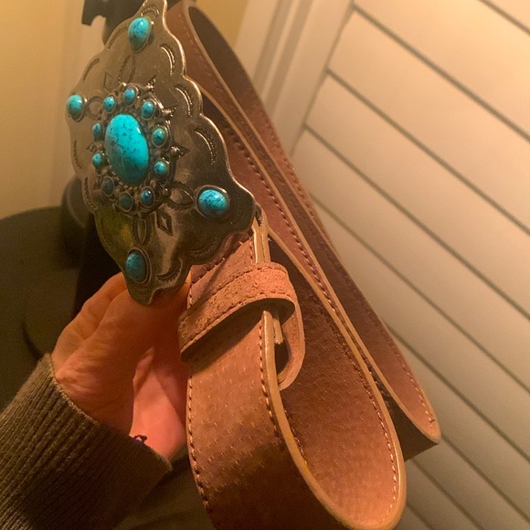 Genuine Leather Southwestern Belt Size S/M - Picture 9 of 12